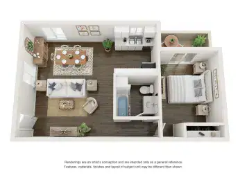 One Bedroom floor plan